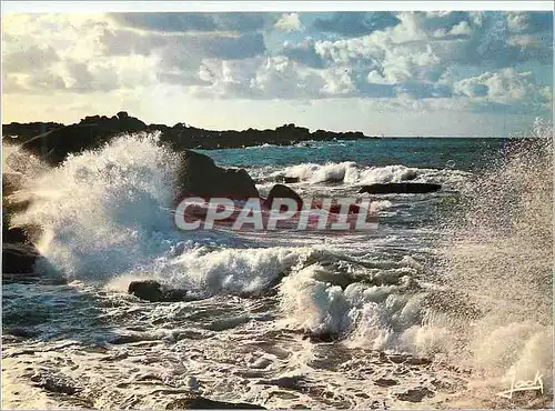 Moderne Karte Couleurs de Bretagne Tempete par Grande Maree