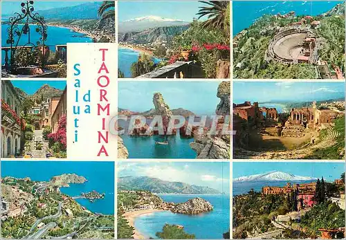 Moderne Karte Saluti da Taormina