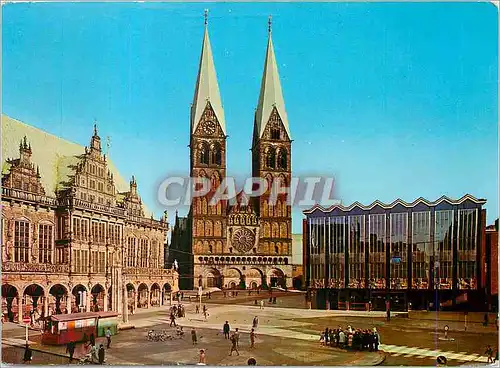 Moderne Karte Bremen Rathaus Dom Haus der Burgerschaft