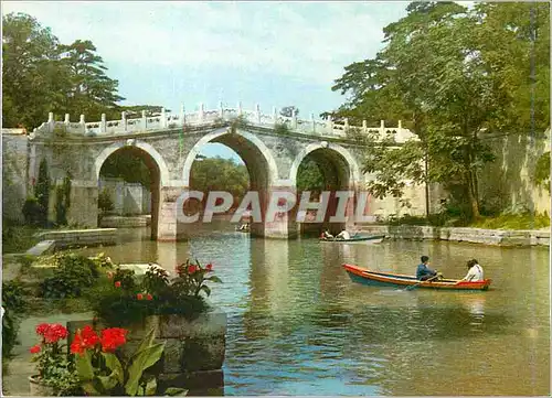 Moderne Karte Three Arch Bridge of the Back Lako China Chine