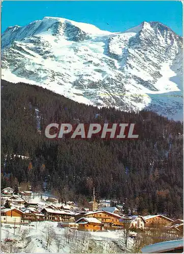 Cartes postales moderne Les Contamines Montjoie Alt 1164 m Haute Savoie Vue partielle de la Station Au fond Domes de Mia