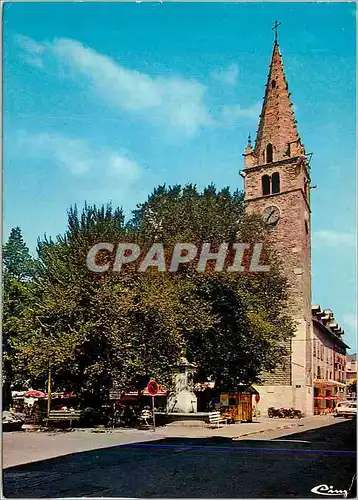 Moderne Karte Barcelonnette (Alp de Hte Prov) Alt 1132 m L'Eglise et la Place Manuel