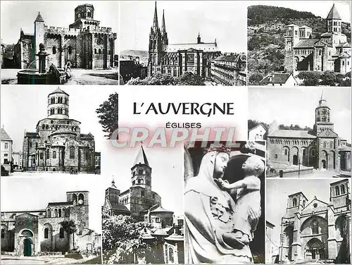 Cartes postales moderne L'Auvergne L'Eglise Poyal (XIe) St Leget Clermont Ferrand Cathedrale Saint Nectaire (XIIe S) Sai