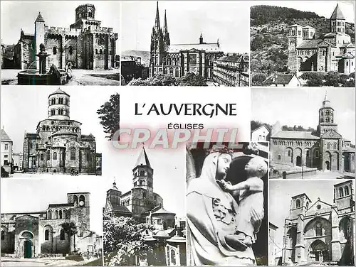 Moderne Karte L'Auvergne L'Eglise Poyal (XIe) St Leget Clermont Ferrand Cathedrale Saint Nectaire (XIIe S) Sai