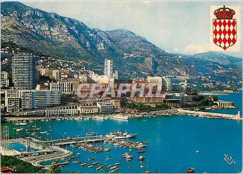 Cartes postales Principaute de Monaco Monte Carlo Au Soleil de la Cote d'Azur Le Port et la Piscine Olympique