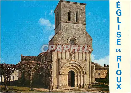 Cartes postales Rioux Eglises Romanes d'Aunis et Saintonge du XIIef Siecle Facade le Portail a huit Colonnettes