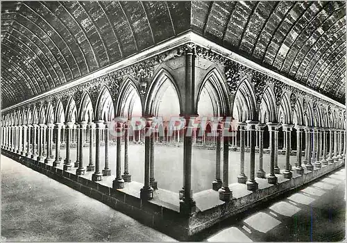 Cartes postales Abbaye de Mont Saint Michel (Manche) Etage Superieur de la Merveille Le Cloitre (XIIIe S) Ensemb