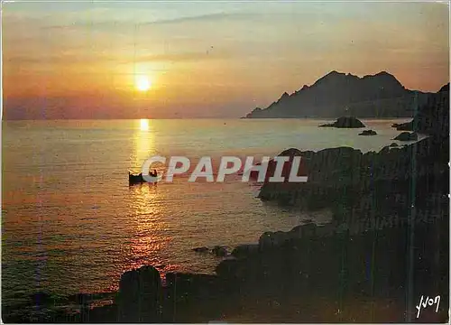 Cartes postales Porto La Corse Oasis de Beaute Couleurs et Lumiere de France Coucher de Soleil sur le Golfe