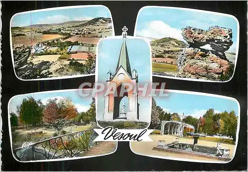 Cartes postales moderne Vesoul Vue Generale et le Sabot N D de la Motte par M Feyrier Le Parc et la Roseraie