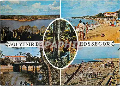 Cartes postales moderne Hossegor (Landes) de Gauche a Droite Super Hossegor Le Lac La plage du Lac Le Resinier Le Pont s