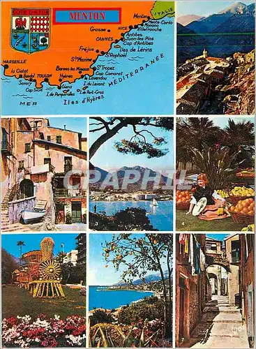 Cartes postales moderne Menton (Alpes Maritimes) La Cote d'Azur Couleurs et Lumiere de France