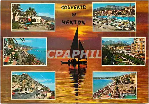 Cartes postales moderne Souvenir de Menton Cote d'Azur