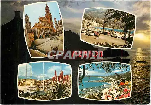 Moderne Karte Menton Cote d'Azur Inoubliable