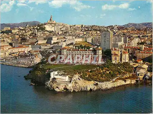 Moderne Karte Marseille (Bouches du Rhones) Les Routes du Ciel Vue aerienne du Jardin du Phare et de son Chate