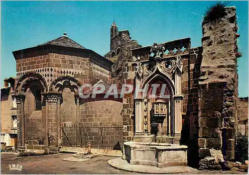 Moderne Karte Le Puy en Velay Aiguille Chapelle St Clair XIIe S et Fontaine Crozatier