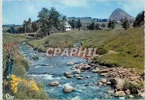 Cartes postales moderne L'Ardeche Touristique Source de la Loire La Loire et son premier affluent l'Ayguenere au fond Le
