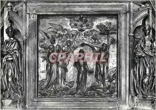Cartes postales moderne Siena L'Oeuvre Metropolitaine Interne du Baptistere Fouts Baptismaux et le Bapteme de Jesus