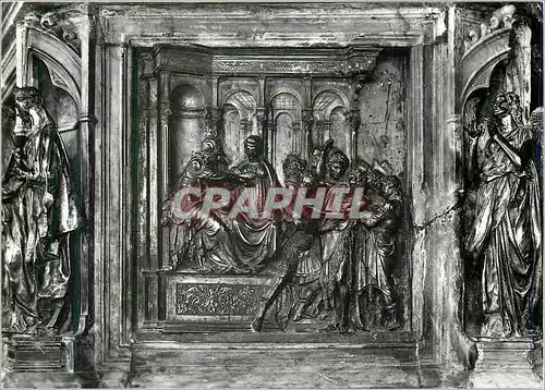 Cartes postales moderne Siena L'Oeuvre Metropolitaine Interne du Baptistere Fouts Baptismaux La Captivite de Saint Jean