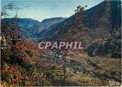 Moderne Karte Entre Luchon et L'Espagne Le Col du Portillon Les Pyrenees Panorama du Val d'Aran Espagnol Valle