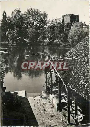 Moderne Karte Moret sur Loing (S et M) Le Donjon (XIIe S) vu des Vieux Moulins