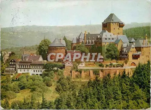 Moderne Karte Schloss Burg an der Wupper