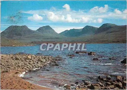 Moderne Karte The Hills of Coigach from Loch Baddagyle Ross Shvre This view is seen from the road Between Ulap