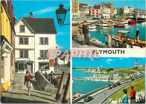 Cartes postales moderne Plymouth is one of Britain's Oldest sea ports where in 1588 from the Hoe Drake Watched for the A