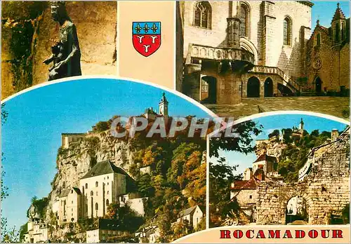 Cartes postales moderne Rocamadour (Lot) 2eme Site de France Rocamadour est un Haut Lieu de France Sa Merveilleuse Legen