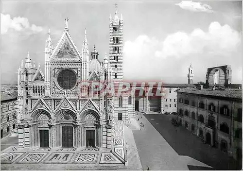 Moderne Karte Siena Opera Metropolitana Cathedrale La Facade