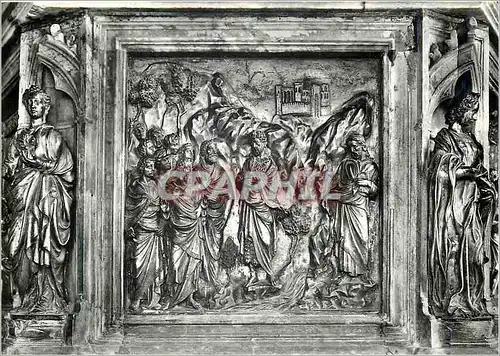 Cartes postales moderne Siena L'Oeuvre Metropolitaine Interne du Baptistere Fonts Baptismaux Sermon de S Jean