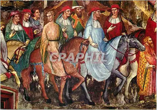 Cartes postales moderne Siena Palazzo Pubblico Spinello Aretino (1352 1410) Ingresso di Papa Alessandro III a Roma (part