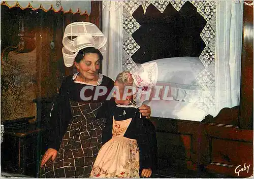 Cartes postales moderne Region La Faouet Langonnet (Morbihan) La Bretagne Folklore de France Avant la Messe Folklore