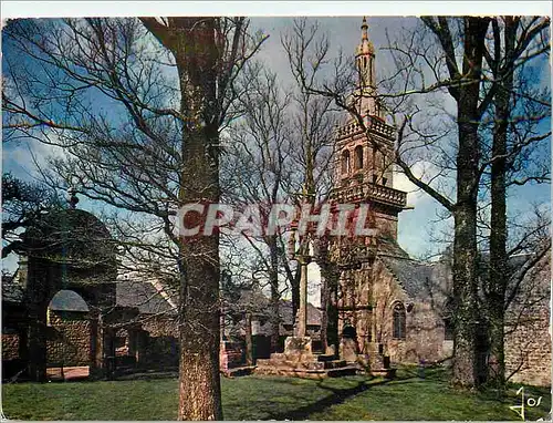 Moderne Karte Placitre de Sainte Marle du Menez Hom (pres de Plomodiern) La Bretagne en Couleurs Clocher et Ar