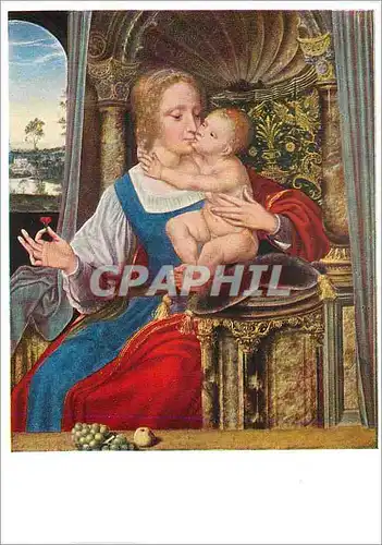 Moderne Karte Madonna met Kind La Vierge et l'Enfant Quentin Massys (1465 1530)