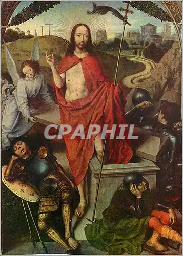 Cartes postales moderne Musee du Louvre La Resurrection du Christ Hans Memling