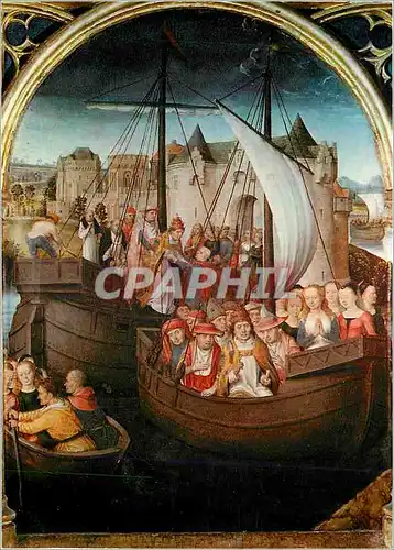 Cartes postales moderne Brugge St Janshospitaal Hans Memling (1433 1494) Chasse de Ste Ursule Depart pour Cologne