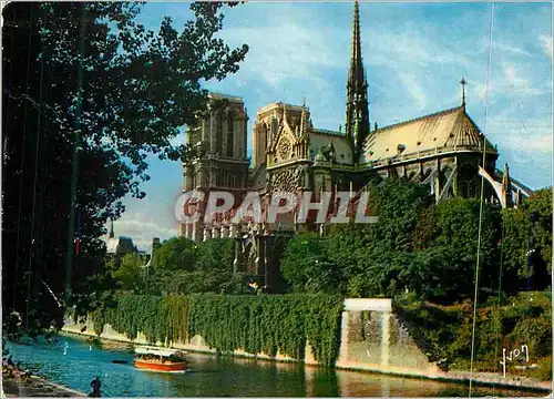 Moderne Karte Paris Les Bords de la Seine Notre Dame Couleurs et Lumiere de France