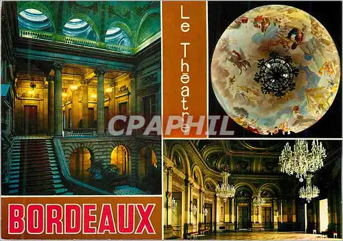 Moderne Karte Bordeaux (Gironde) Le Grand Theatre