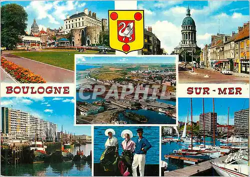 Cartes postales moderne Boulogne sur Mer (Pas de Calais) Cote d'Opale La Porte des Dunes La Porte de Calais et la Basili