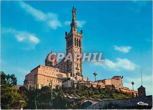 Moderne Karte Marseille (B du Rh) La Basilique Notre Dame de la Garde