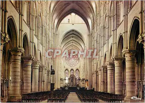 Moderne Karte Laon Interieur de la Cathedrale