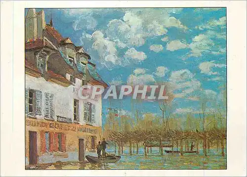 Cartes postales moderne Paris Musee d'Orsay La Barque pendant L'Inondation Sisley Alfred Ne a Paris 1839 Mort a Moret su