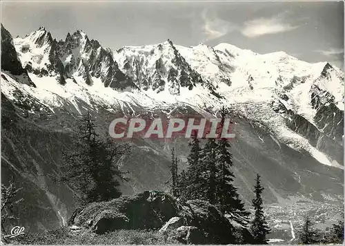 Cartes postales moderne Chamonix Mont Blanc Vue Generale Les Aiguilles et le Mont Blanc depuis la Flegere