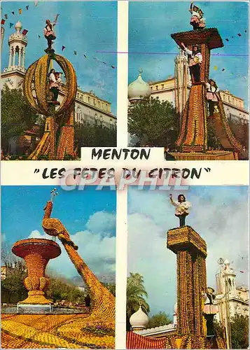 Cartes postales moderne Menton Les Sites Merveilleux de la Cote d'Azur Les Jardins pendant les Fetes du Citron