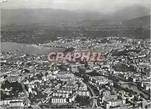 Moderne Karte Geneve Vue Generale par avion