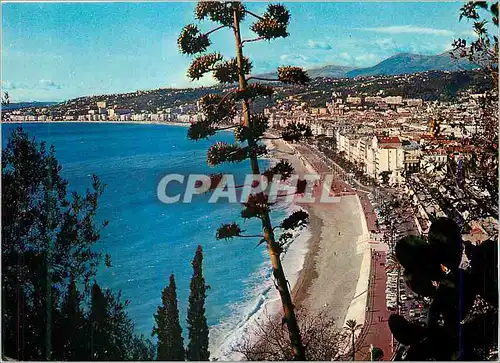 Moderne Karte Nice Au Soleil de la Cote d'Azur Vue Generale