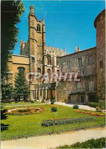 Cartes postales moderne Narbonne (Aude) Jardin du Musee et la Cathedrale Saint Just