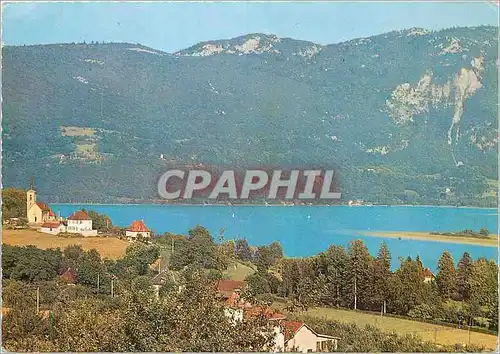 Cartes postales moderne Le Lac d'Aiguebelette (Savoie) St Alban de Montbel L'Eglise et le Lac