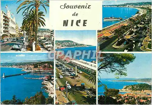 Moderne Karte Souvenir de Nice