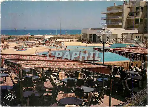Moderne Karte Port Barcares Hotel Lydia Playa Chambres Piscine Chauffee 500 metres Carres